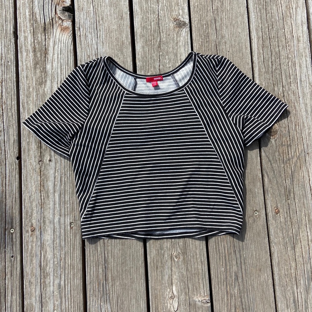 Bongo Striped Short Sleeve Top